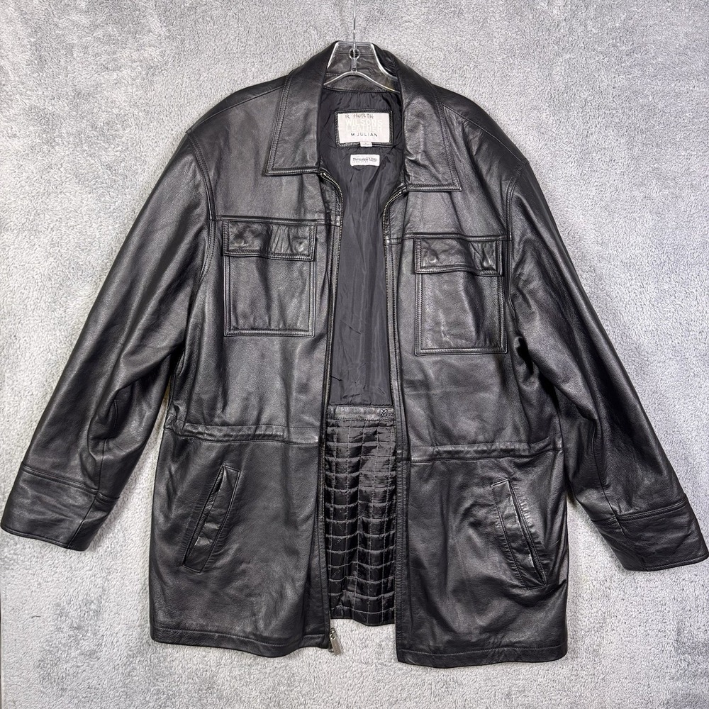 Wilson's Leather M.‎ Julian Jacket Mens L Thinsulate Ultra Cargo Long Quilted